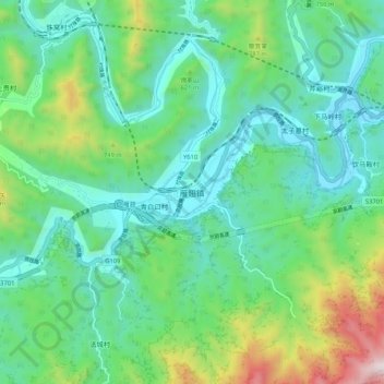 雁翅镇地形图、海拔、地势