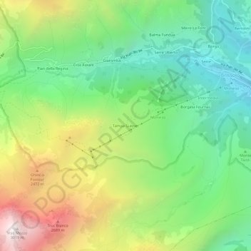 Tampa Giasset地形图、海拔、地势