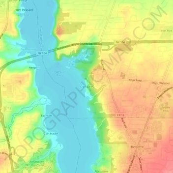 Glen Edith地形图、海拔、地势