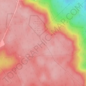 Fau de Trépail地形图、海拔、地势