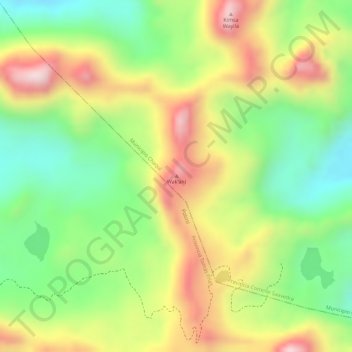 Wak'ani地形图、海拔、地势