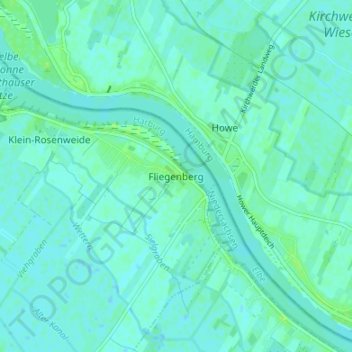 Fliegenberg地形图、海拔、地势