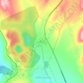 Colquijirca地形图、海拔、地势