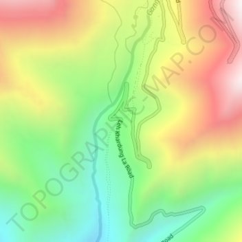 KHARDUNGLA TOP地形图、海拔、地势