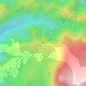 Reserva natural la patasola地形图、海拔、地势