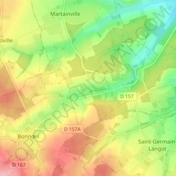 La Rabotière地形图、海拔、地势