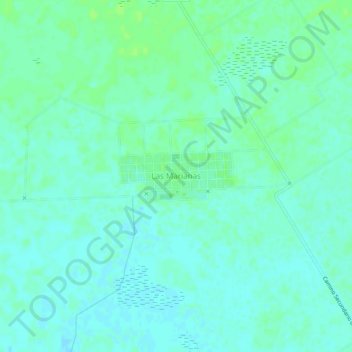 Las Marianas地形图、海拔、地势