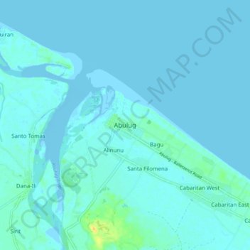 Abulug地形图、海拔、地势