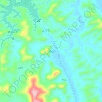 拉山地形图、海拔、地势