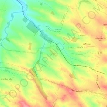Garbic地形图、海拔、地势