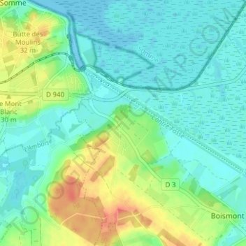 Pinchefalise地形图、海拔、地势