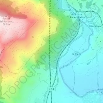 Solsides地形图、海拔、地势