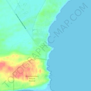 Arniston地形图、海拔、地势