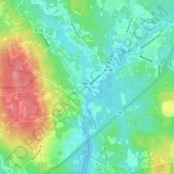 Hope Valley地形图、海拔、地势