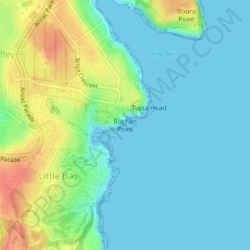 Buchan Point地形图、海拔、地势