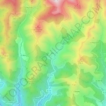 Bise地形图、海拔、地势