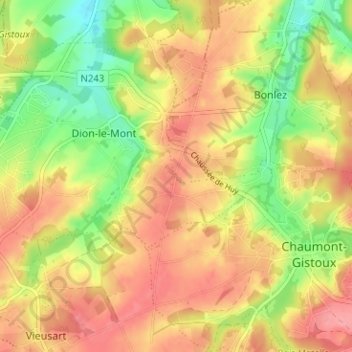 Tout-Vent地形图、海拔、地势