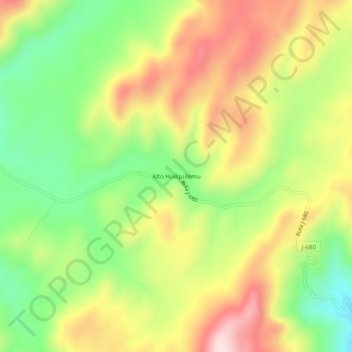 Alto Huilquilemu地形图、海拔、地势