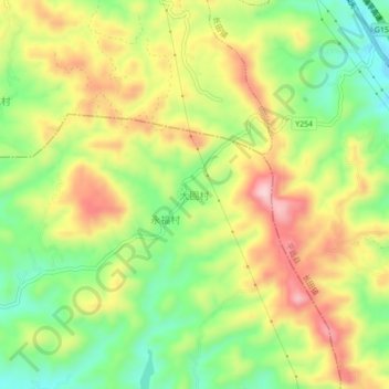 大固村地形图、海拔、地势