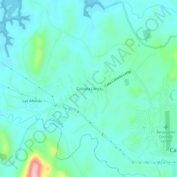 Calzada Larga地形图、海拔、地势