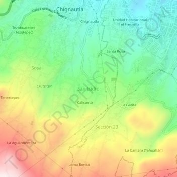 San Isidro地形图、海拔、地势