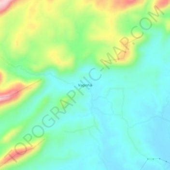 Vaginha地形图、海拔、地势
