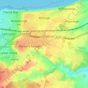 Broomfield地形图、海拔、地势