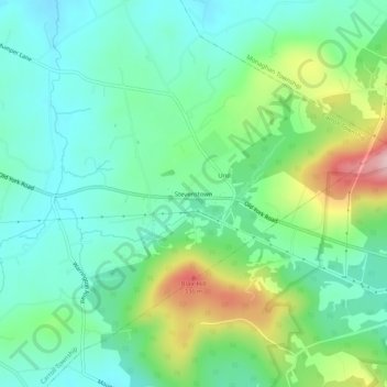Stevenstown地形图、海拔、地势