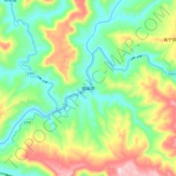 碑庙镇地形图、海拔、地势