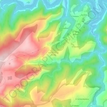 A Armada do Cando地形图、海拔、地势