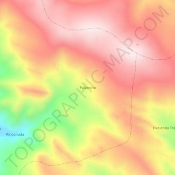 Palomino地形图、海拔、地势