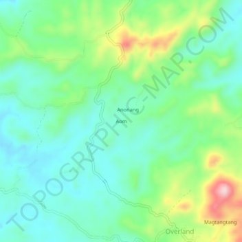 Aom地形图、海拔、地势