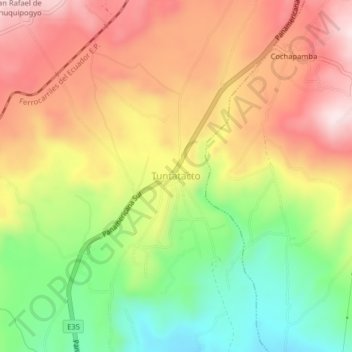 Tuntatacto地形图、海拔、地势