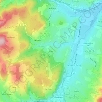Ouilly地形图、海拔、地势
