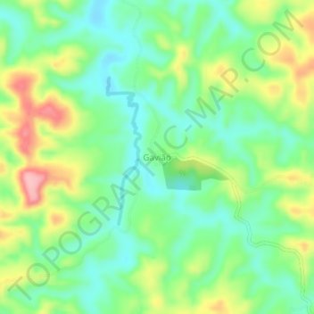 Gavião地形图、海拔、地势