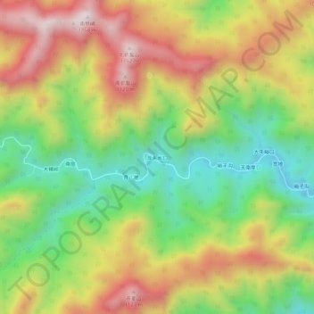 龙头水口地形图、海拔、地势