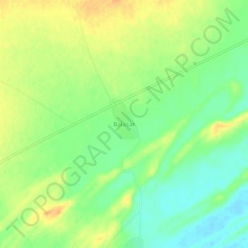 Balasar地形图、海拔、地势