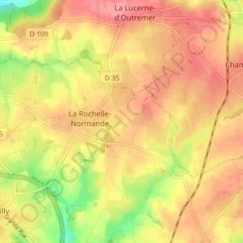 L'Anquetillière地形图、海拔、地势