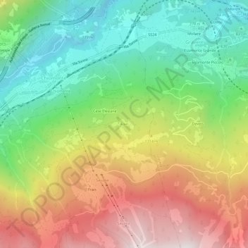 Foin地形图、海拔、地势