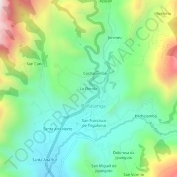 La Florida地形图、海拔、地势