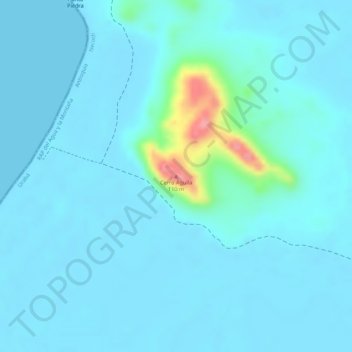 Cerro Aguila地形图、海拔、地势
