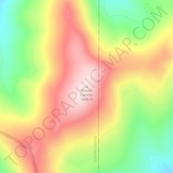 Mount Conner地形图、海拔、地势