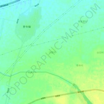 沙堡村地形图、海拔、地势