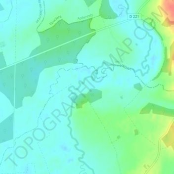 Pré Givrant地形图、海拔、地势