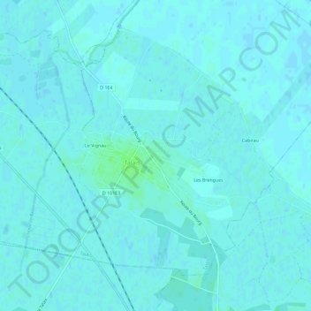 Les Pargaux地形图、海拔、地势