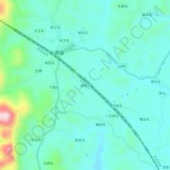 纳累屯地形图、海拔、地势