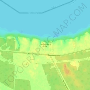 Paraje Puerto Valle地形图、海拔、地势