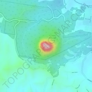 Mount Cooroora地形图、海拔、地势
