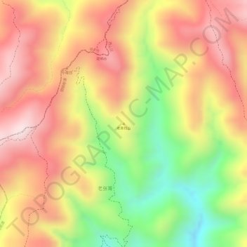老黄权山地形图、海拔、地势