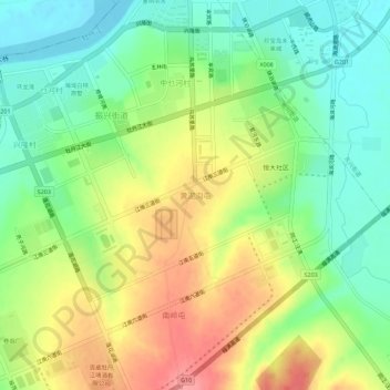黄泥沟屯地形图、海拔、地势